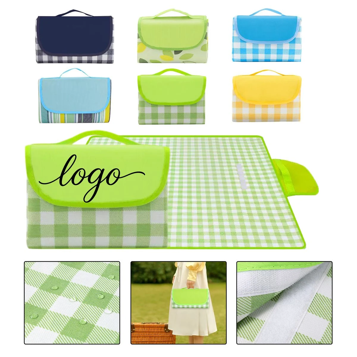 79" x 79" Waterproof Foldable Picnic Blanket 1
