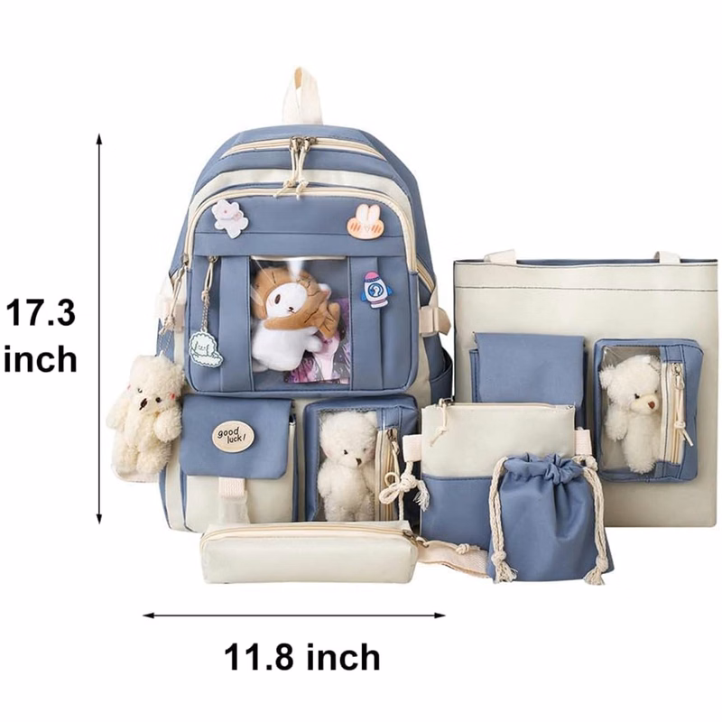 Aesthetic School Bags Set