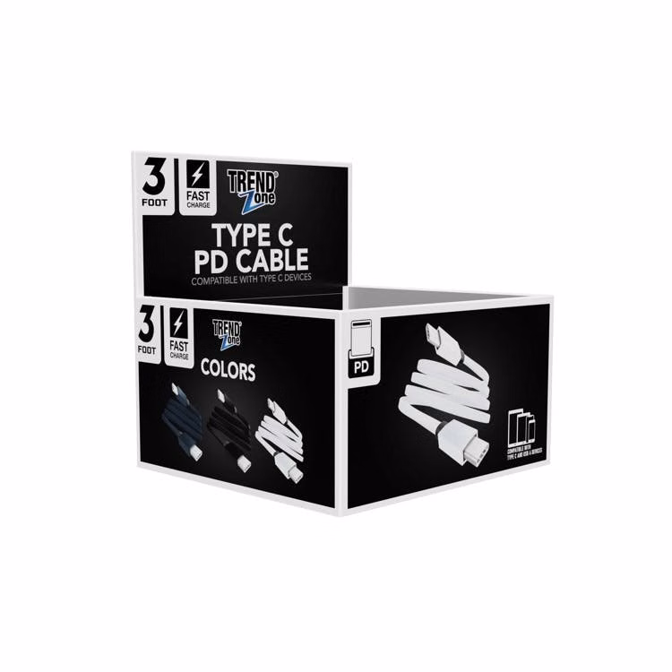 Type C PD Cables - 3 Colors 3 Foot