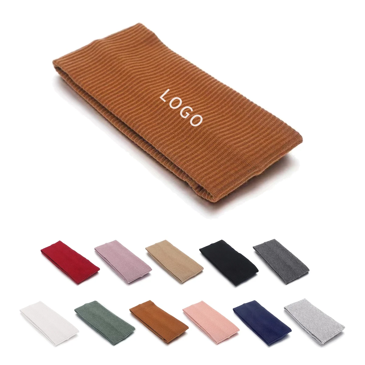 Solid Color knitted Elastic Hair Bands 1