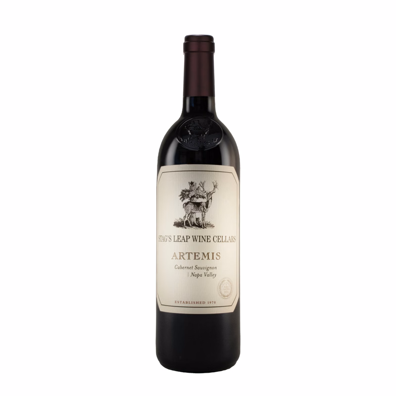 Etched Stag's Leap Wine Cellars Artemis Cabernet Red Wine Bottle