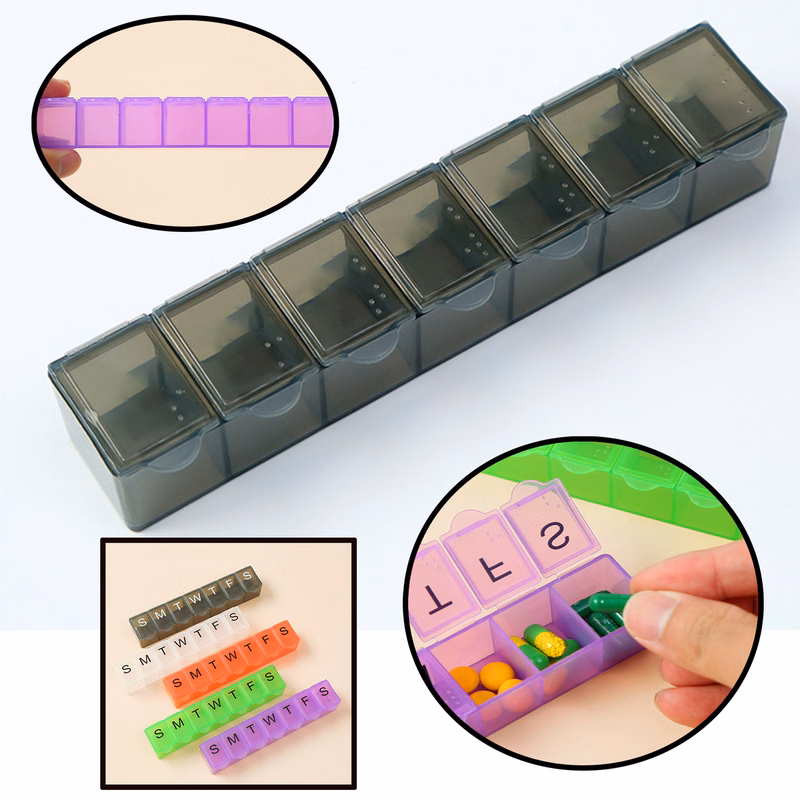 Portable Subpackaged Medicine Box 7Days