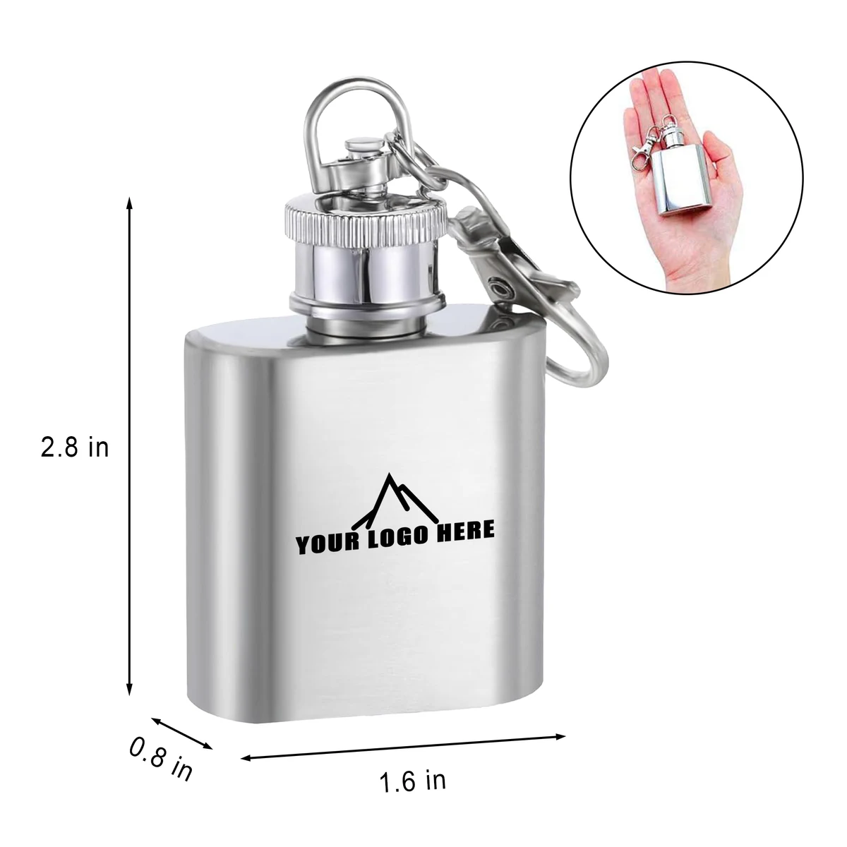 1Oz Keychain Mini Liquor Flask 1