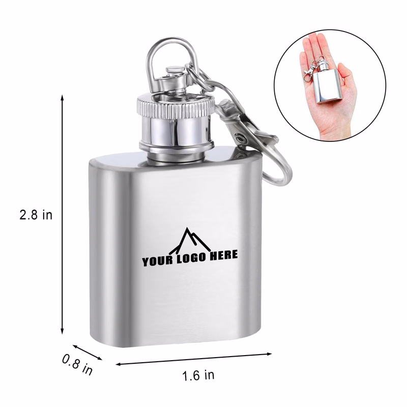 1Oz Keychain Mini Liquor Flask