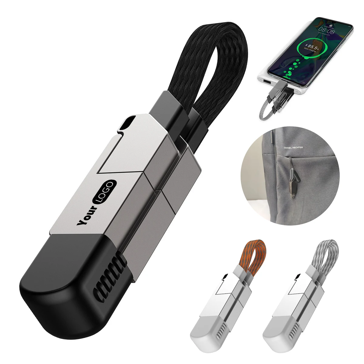 Zinc Alloy Portable Fast Charging Data Cable 1
