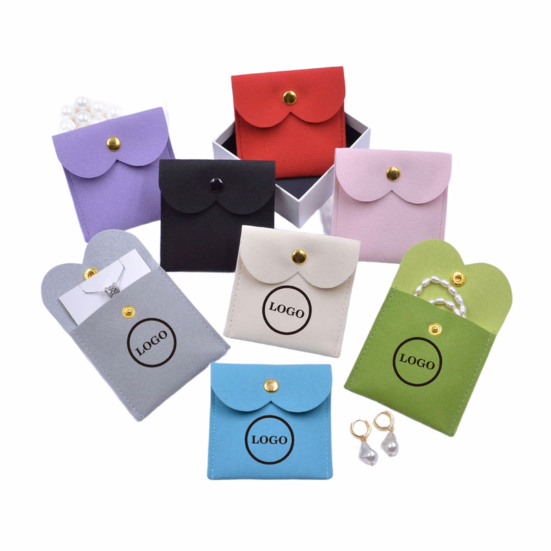 MOQ50 Personalized Heart Shape Jewelry Pouch