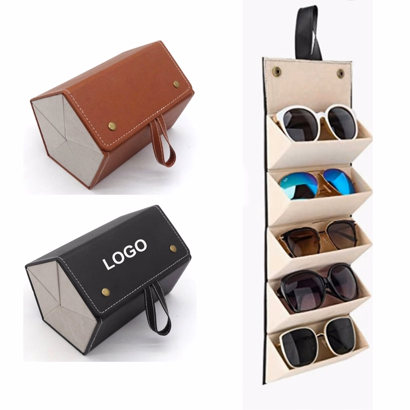 Multiple 5 Slots Glasses Case Travel Organizer Holder