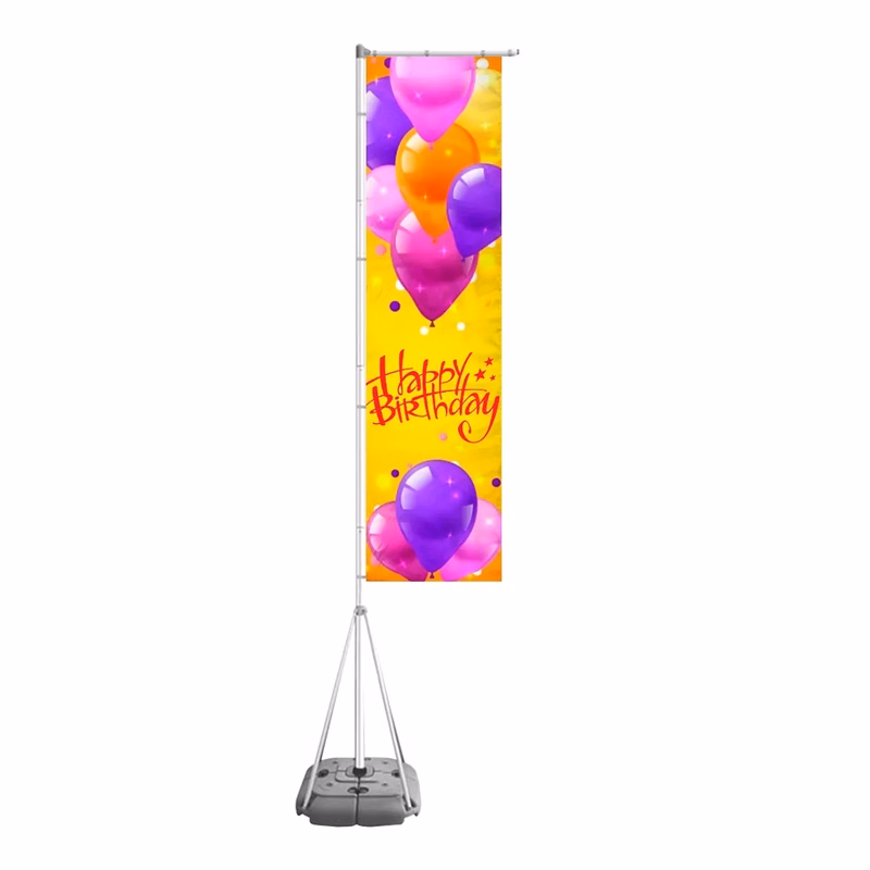Custom Digital Printed High Rise Flags 13.5' x 3.5'