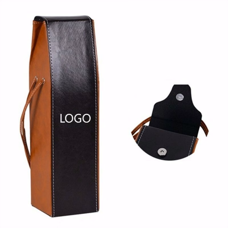 Single Bottle PU Wine Bag