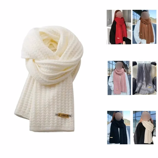 Knitted Scarf, Solid Colors Scarf, Super Soft Scarf