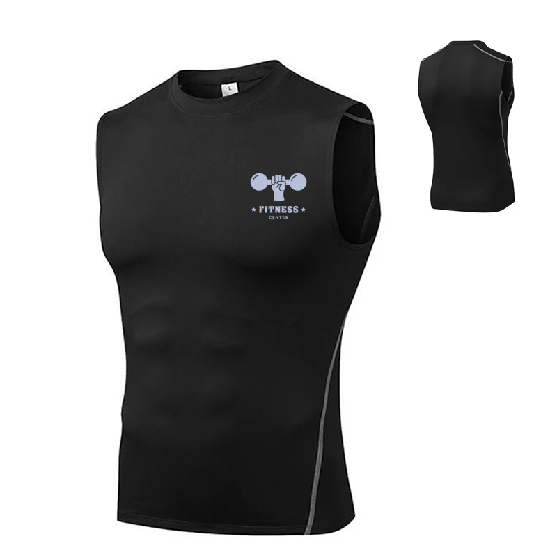 Men's Training Tight Vest Breathable Sleeveless 1