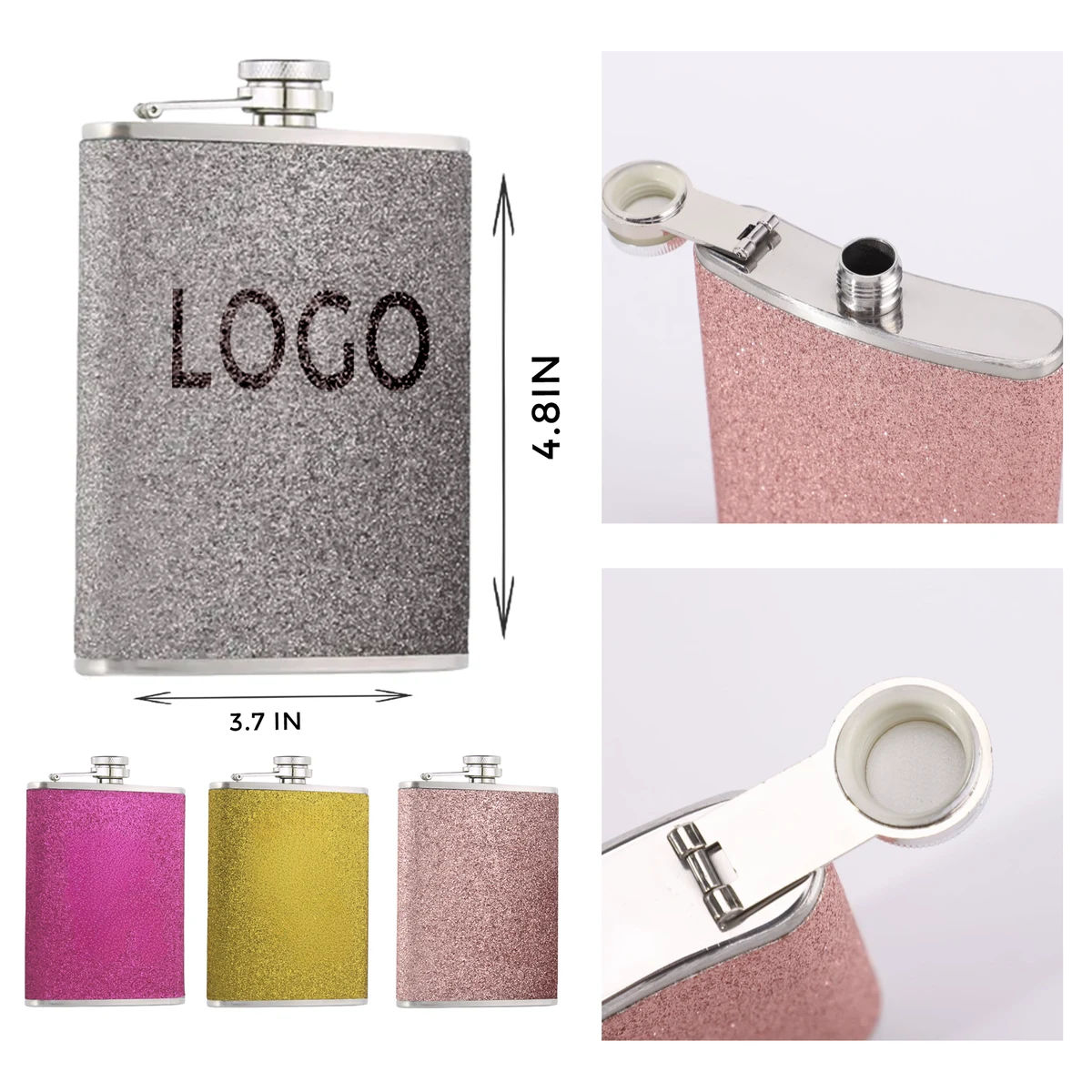 Stylish 8OZ Stainless Steel Flashy Flask 1