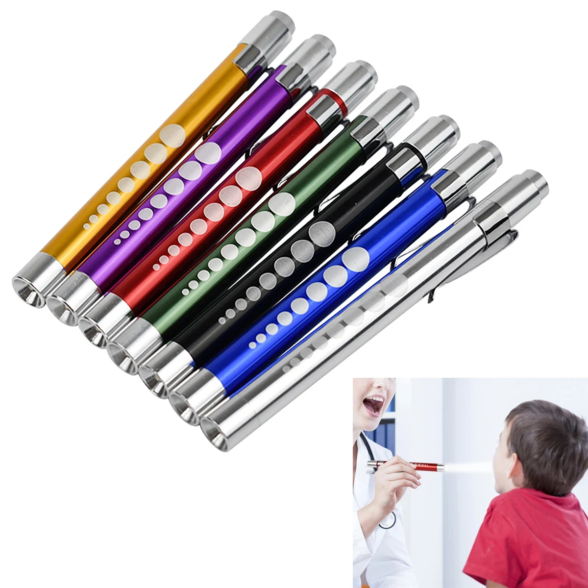 MOQ 50pcs Medical Nurse Penlight With Pupil Gauge 1