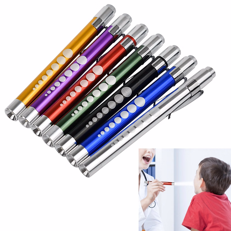 MOQ 50pcs Medical Nurse Penlight With Pupil Gauge