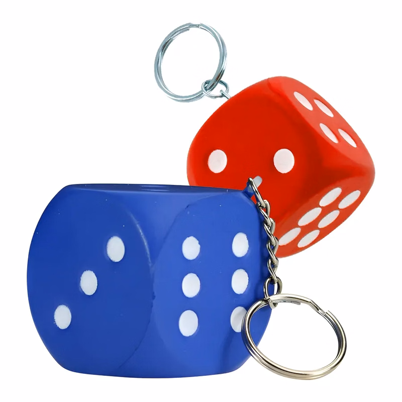 Dice keychain Stress Ball