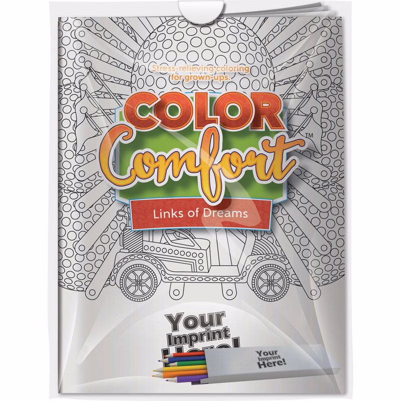 Combo Pack - CC110 Color Comfort & 6-Pack of Colored Pencils (Imprinted) in a Poly Bag