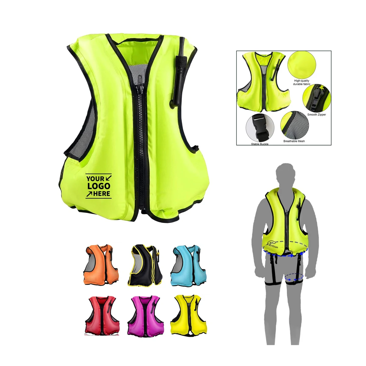 Portable Inflatable Swim Vest 1