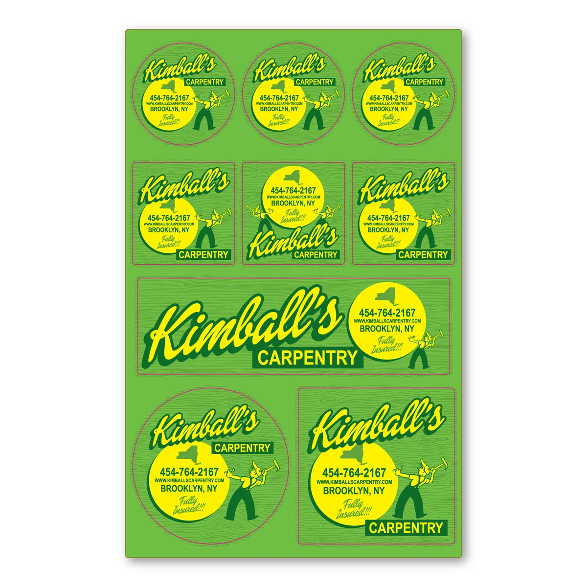 Repositionable Decal Sticker Sheet 7" x 11" - 4 Mil 1