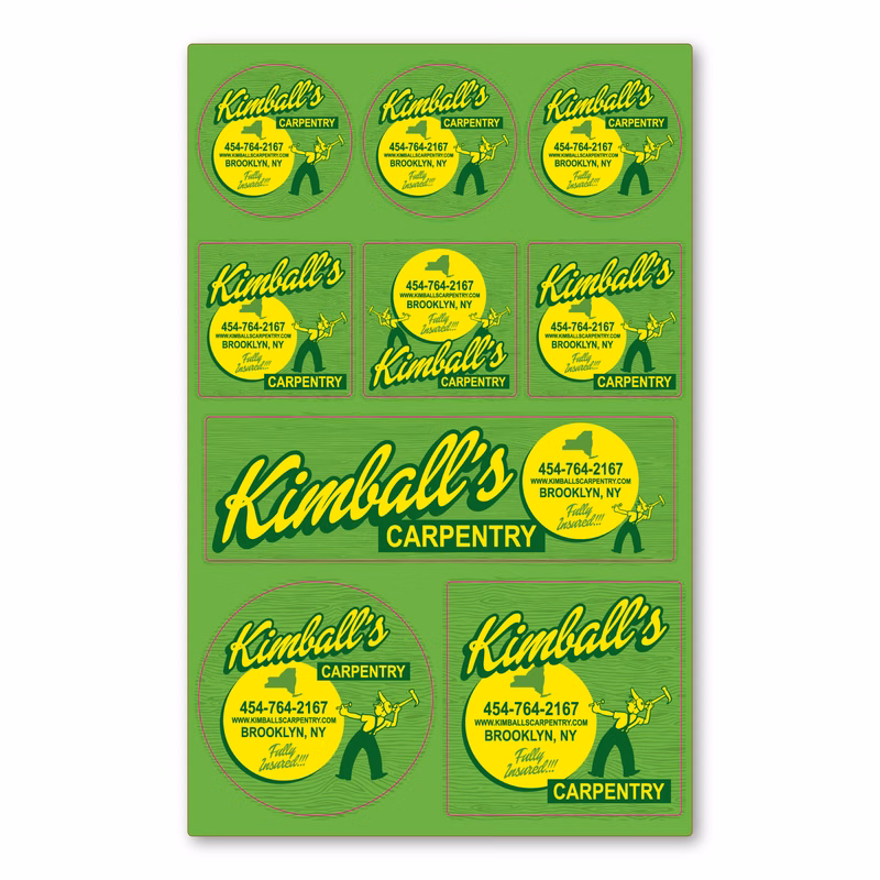 Repositionable Decal Sticker Sheet 7" x 11" - 4 Mil