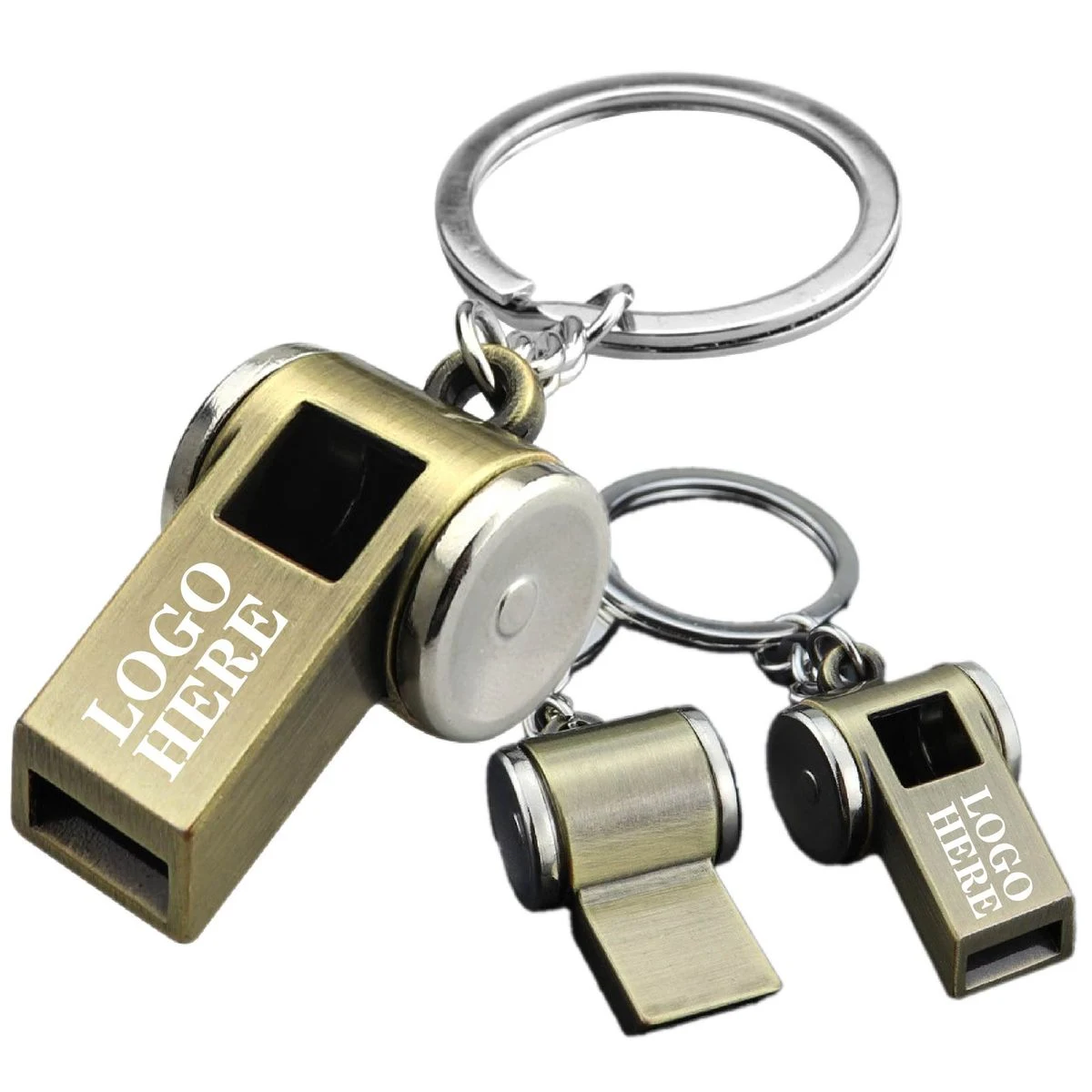 Metal Whistle Keychain 1