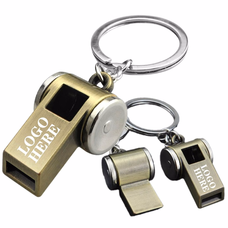 Metal Whistle Keychain