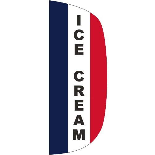"ICE CREAM" 3' x 8' Message Flutter Flag 1