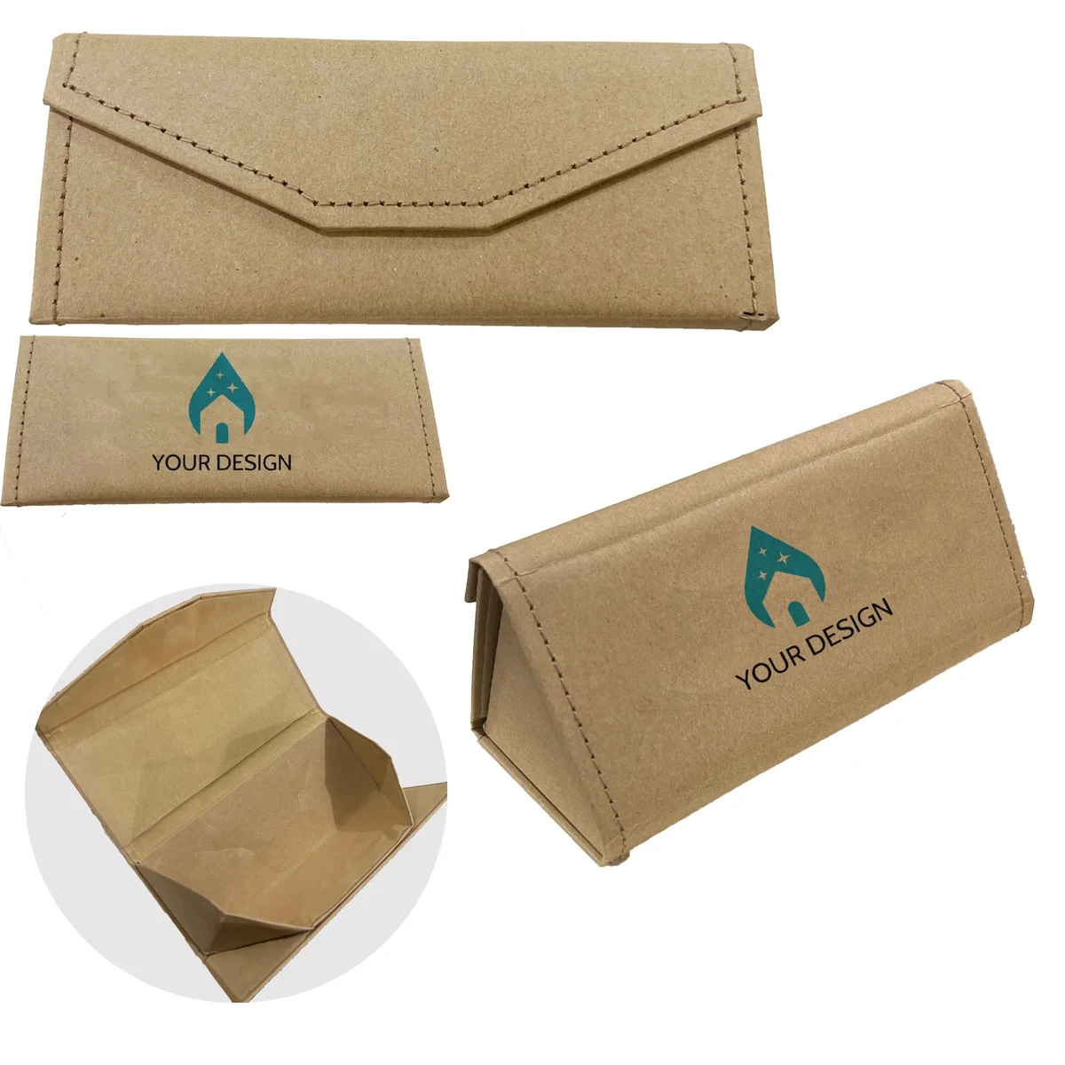 50MOQUnisex Fashion Foldable Triangle Glasses Case Full Colo 1