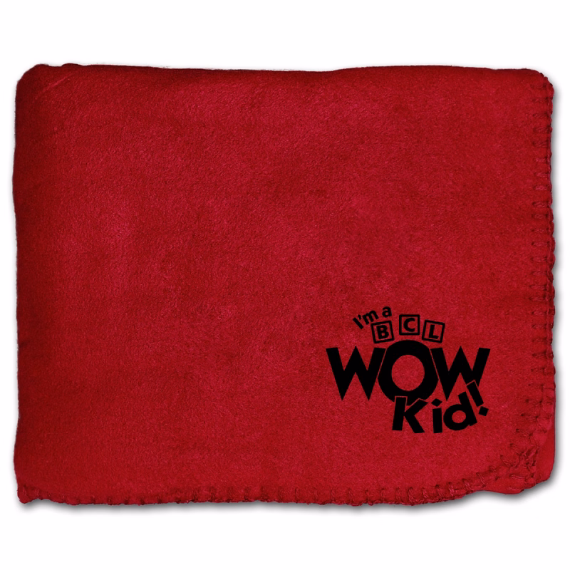 50" x 60" Fleece Whipstitch Blanket - Maroon