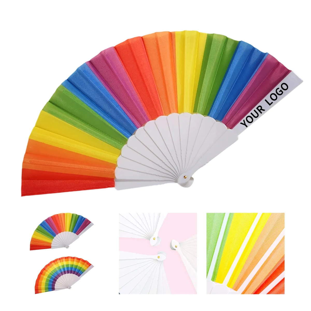 Handheld Fan Rainbow Folding 1