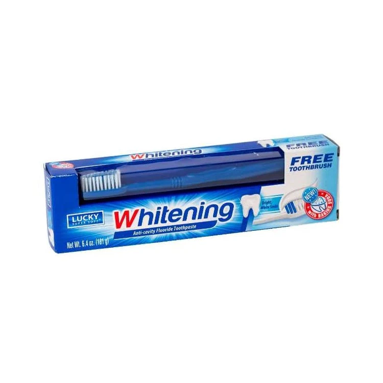 Whitening Toothpaste with Toothbrush - 6.4 oz Tube 1