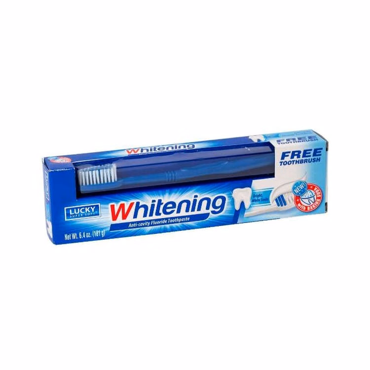 Whitening Toothpaste with Toothbrush - 6.4 oz Tube