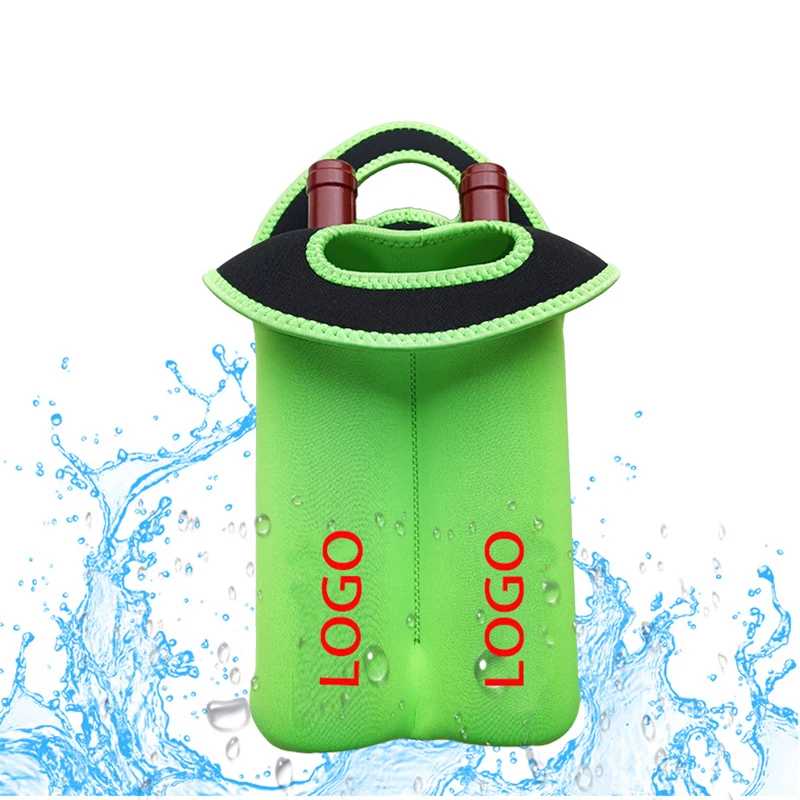 Pure Color Two Bottle Insulated Neoprene Wine Holder 1