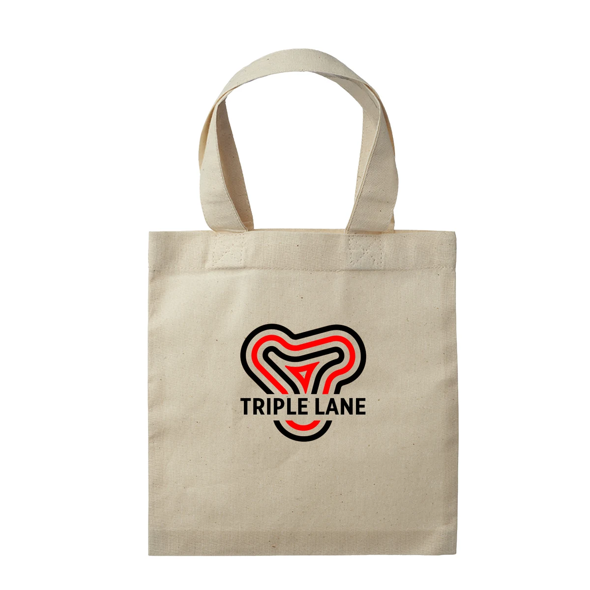 Square Natural Cotton Fiber Gift Bag (2 Color Imprint), custom tote bag with logo imprint 1