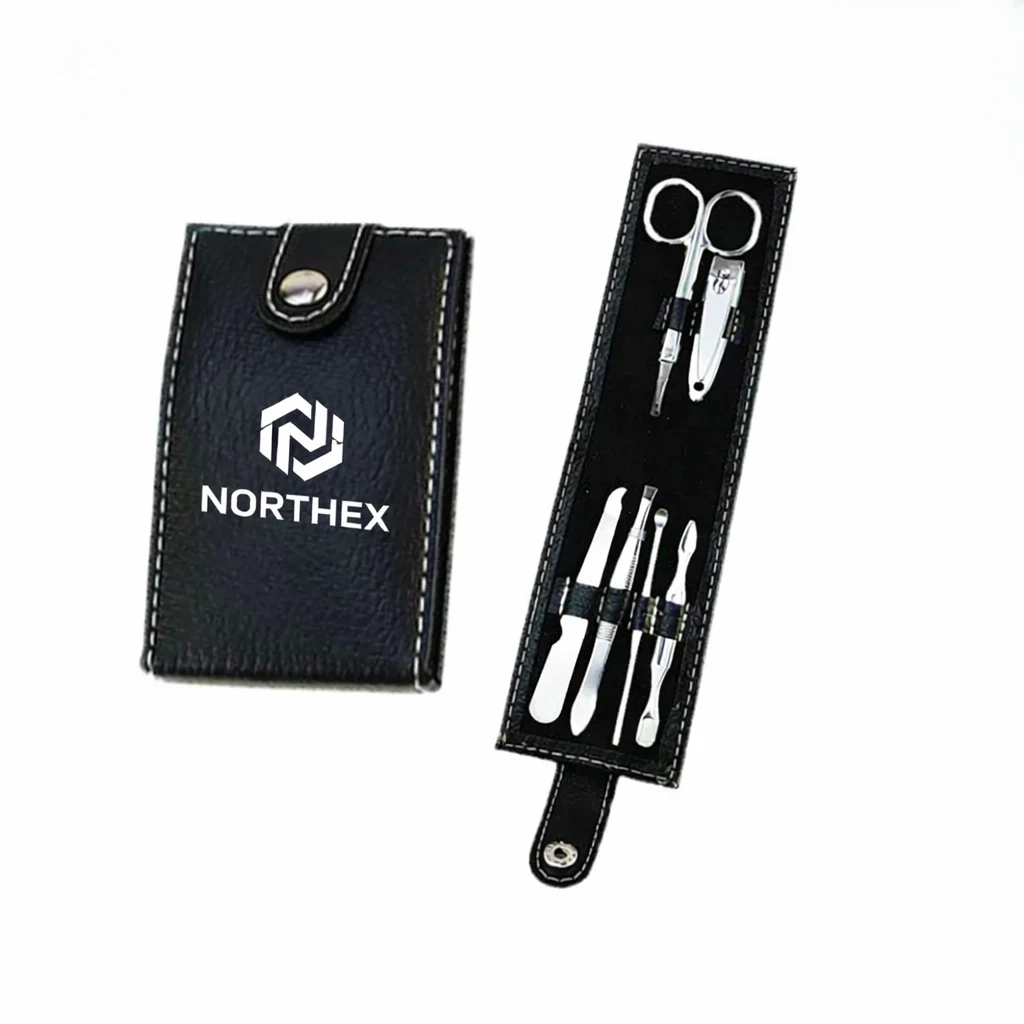 6 Pieces Manicure Set in Leather Cover 1