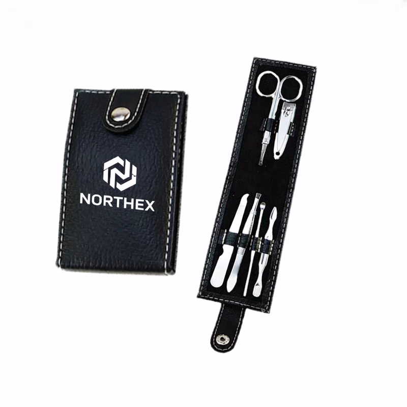 6 Pieces Manicure Set in Leather Cover