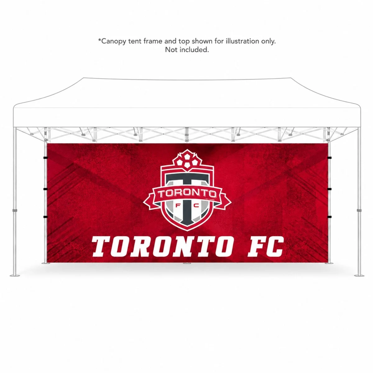 48Hr Quick Ship - Full 15' Back Wall for 10x15 Tent Kit, Sublimated, Double Sided Print 1