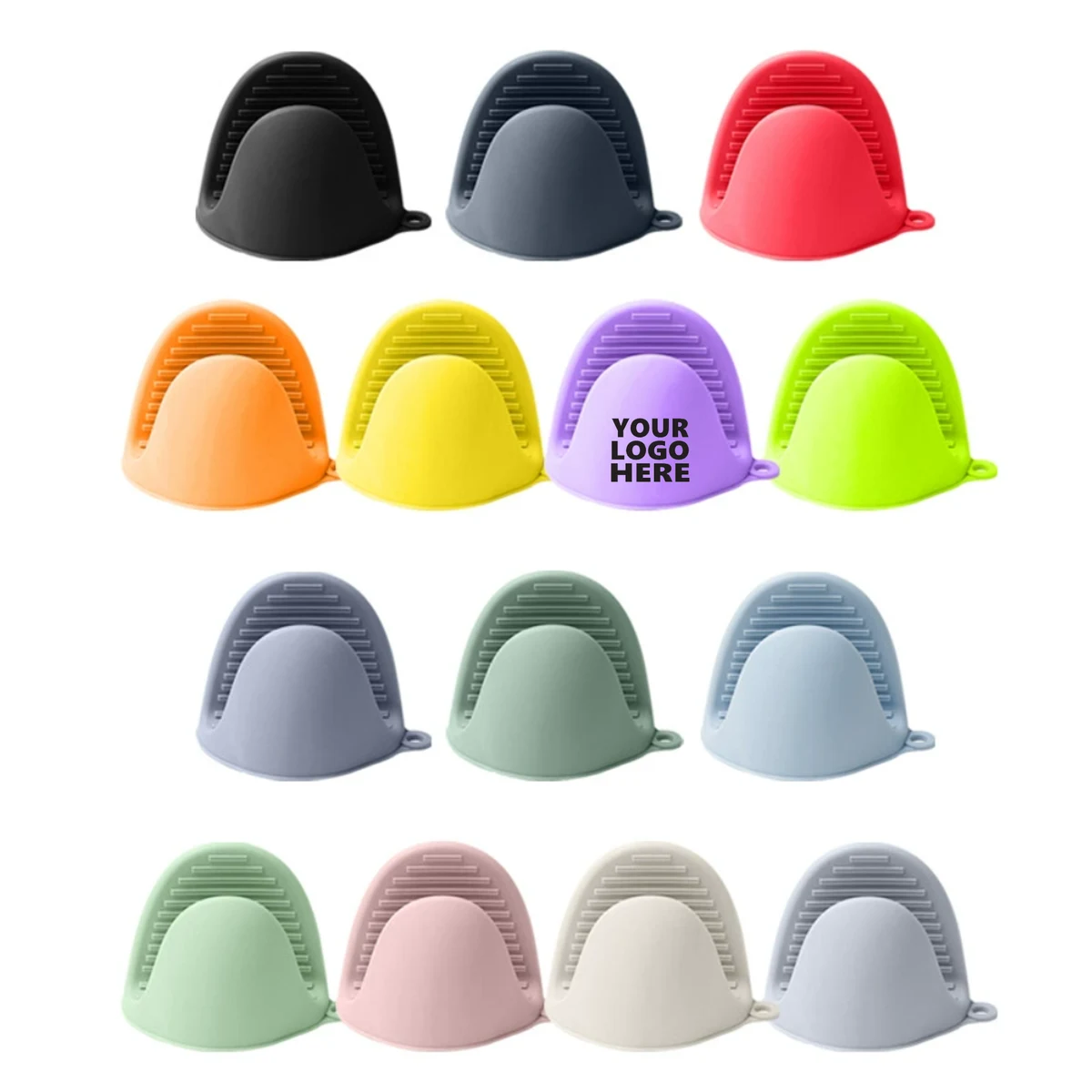 Kitchen Baking Oven Mitts Anti Scald Silicone Glove Clips 1