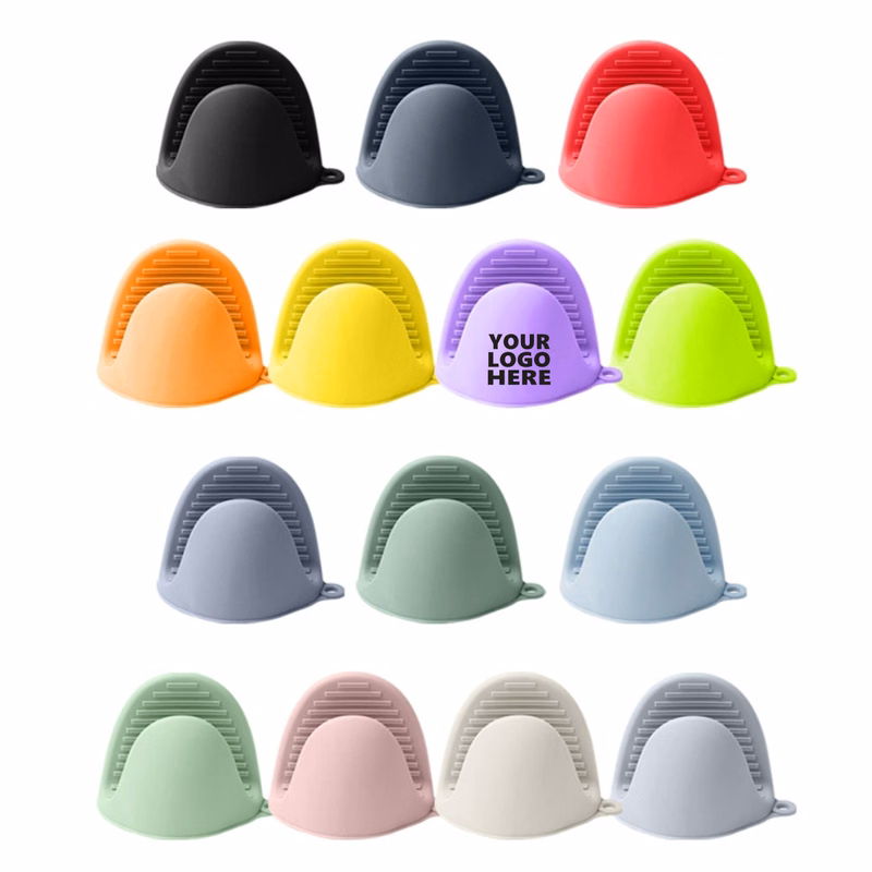 Kitchen Baking Oven Mitts Anti Scald Silicone Glove Clips