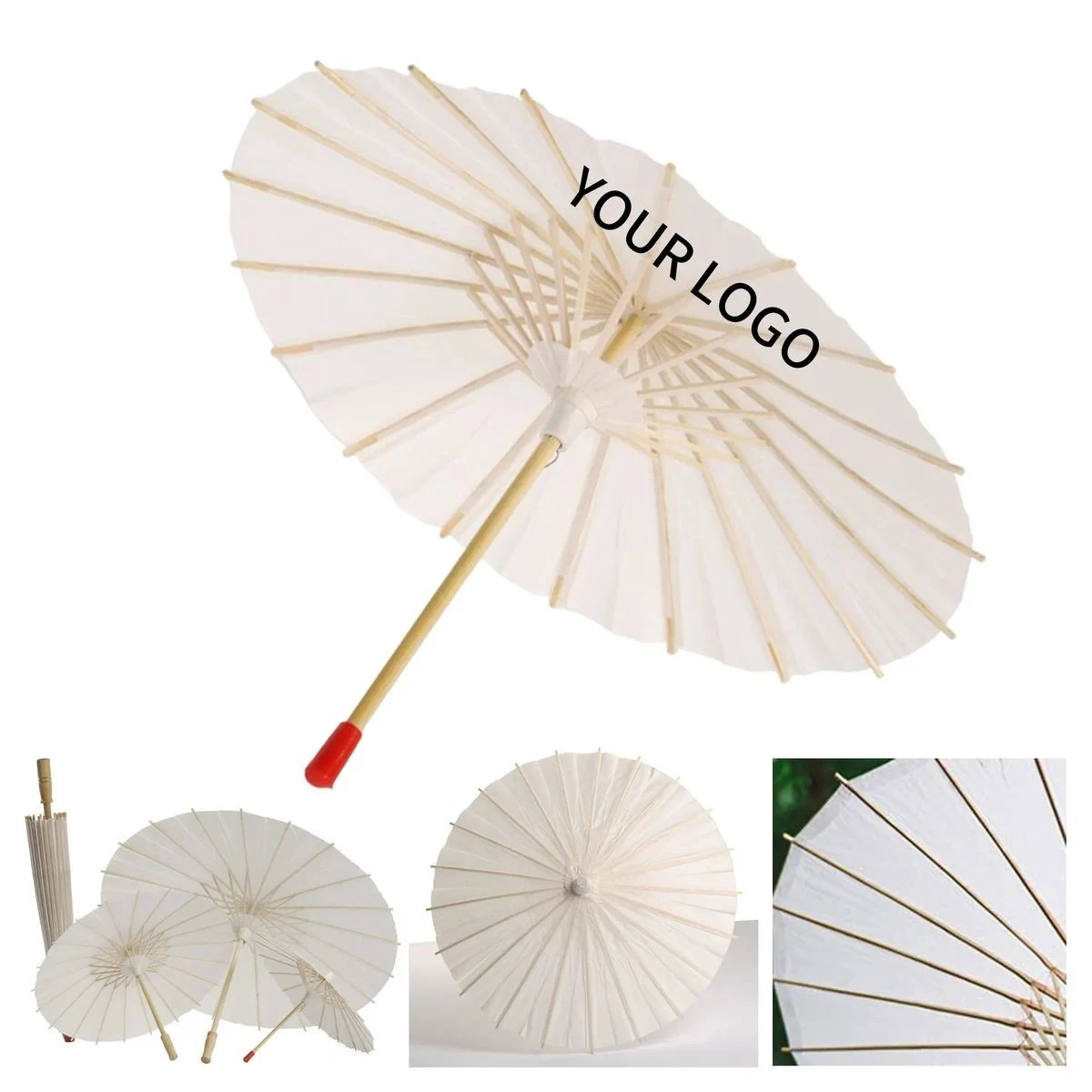20.5 Inch Decorative Umbrella with Silkscreen Area 1