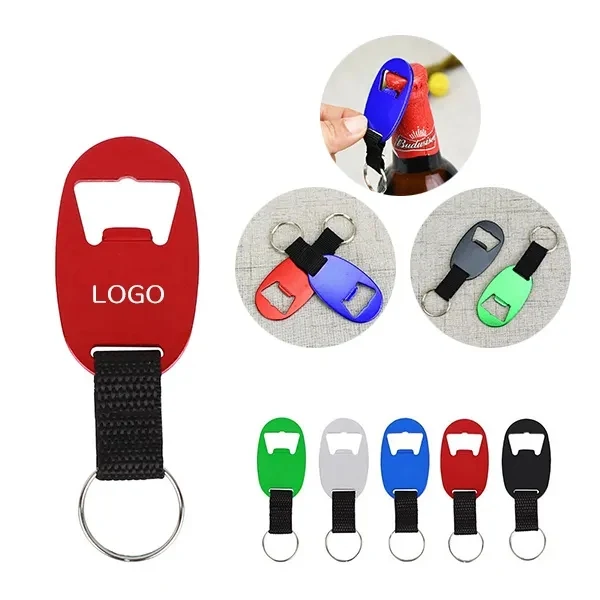 Aluminum Oval Keychain Bottle Opener 1
