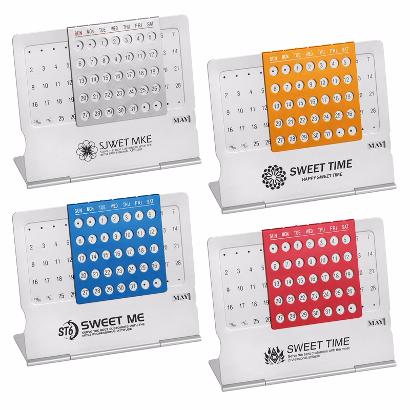 Metal Desk Calendar