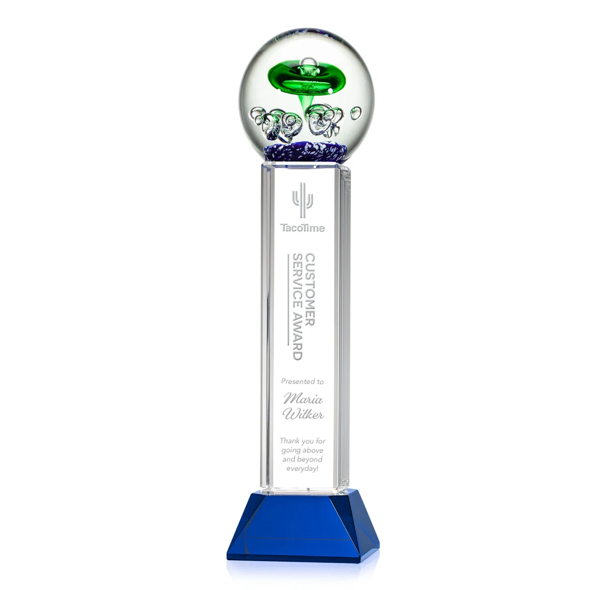 Aquarius Award on Stowe Base - Blue 1