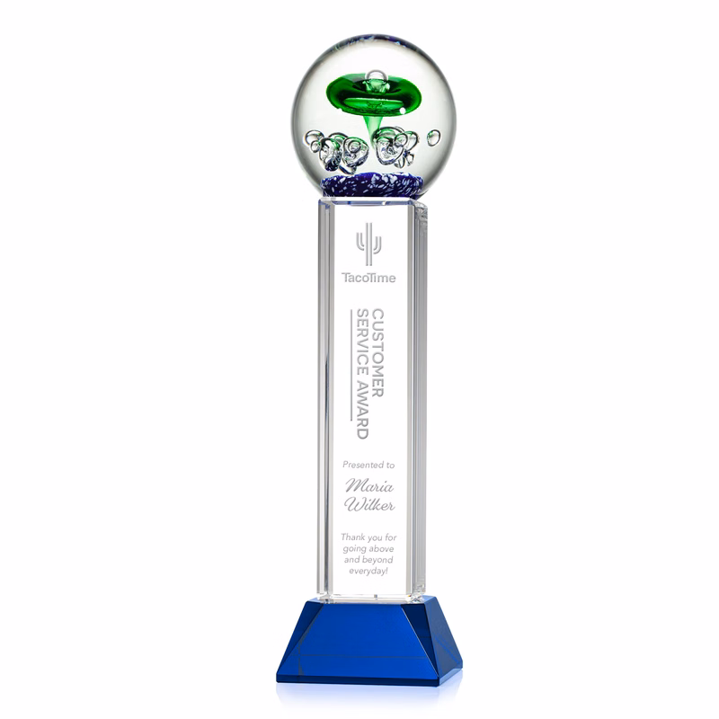 Aquarius Award on Stowe Base - Blue