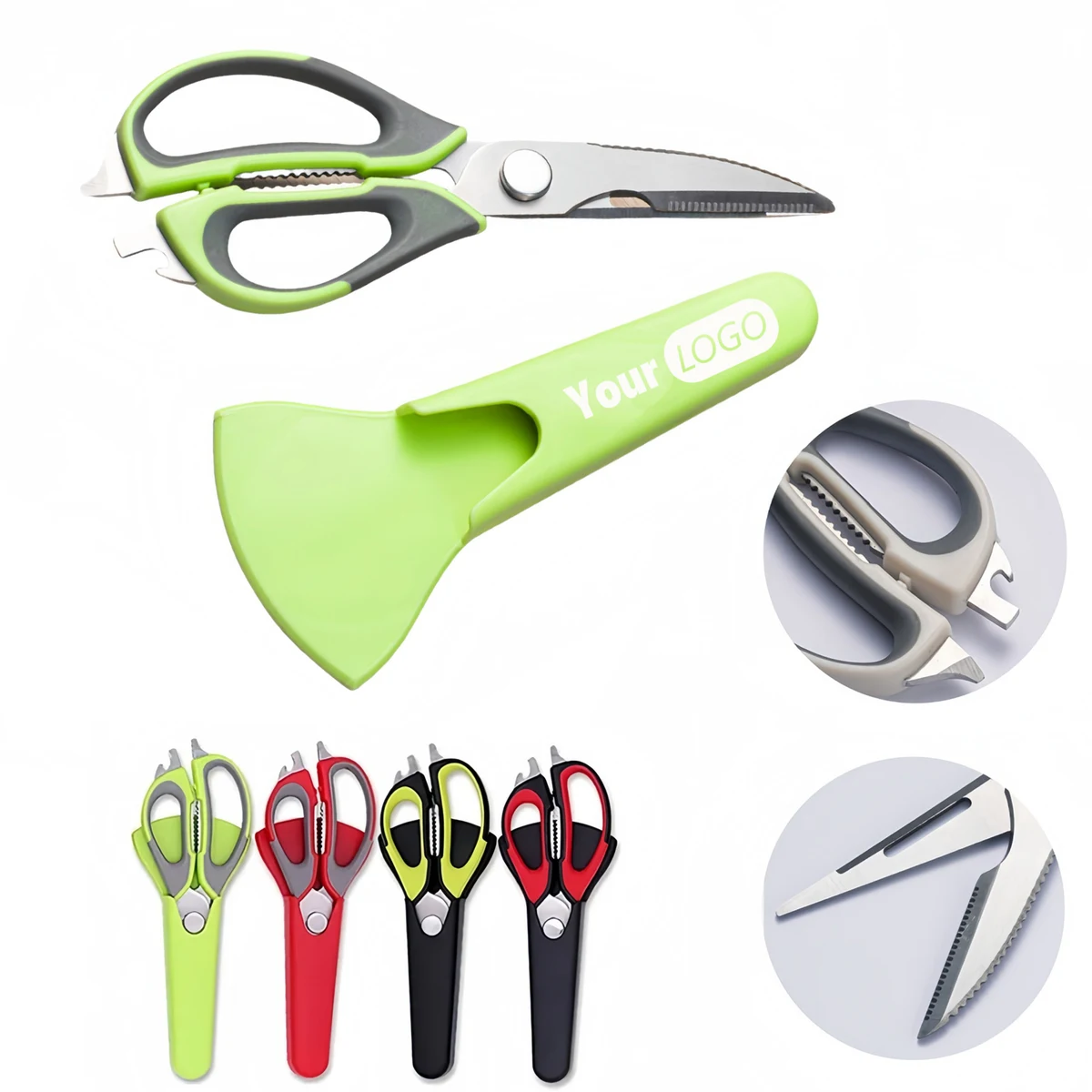 Sharp Kitchen Scissors Set With Magnetic Holder 1