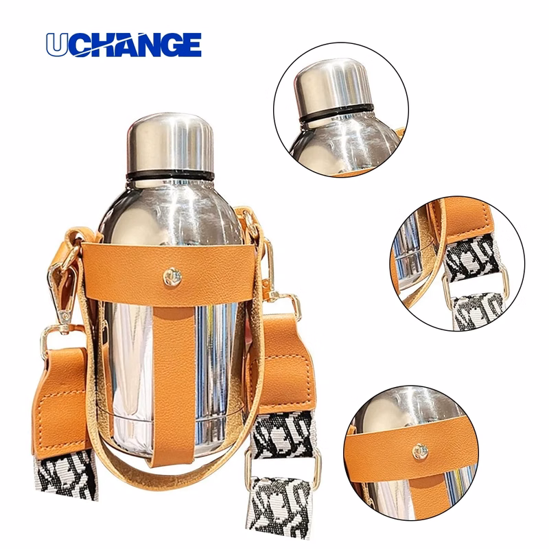 Stainless Steel Insulated Bottle With Strap Sleeve