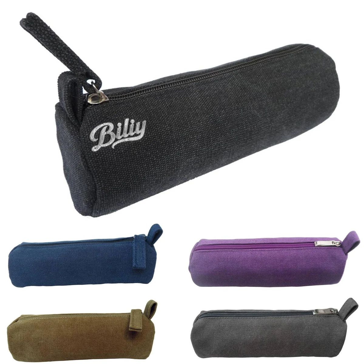 Heavy Portable Canvas Zipper Pencil Case 1