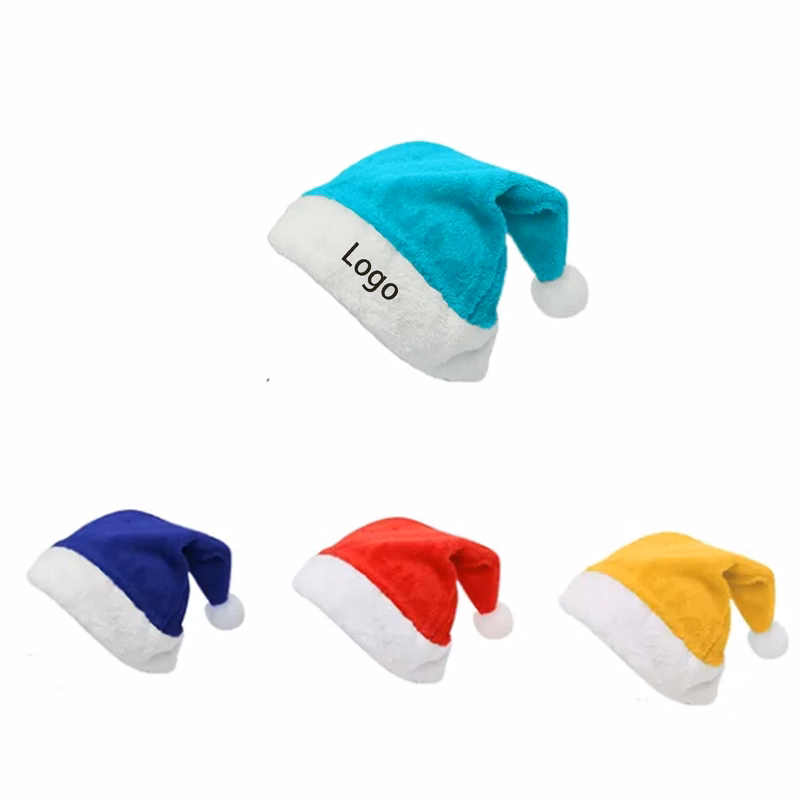 Unisex Short Plush Christmas Hat