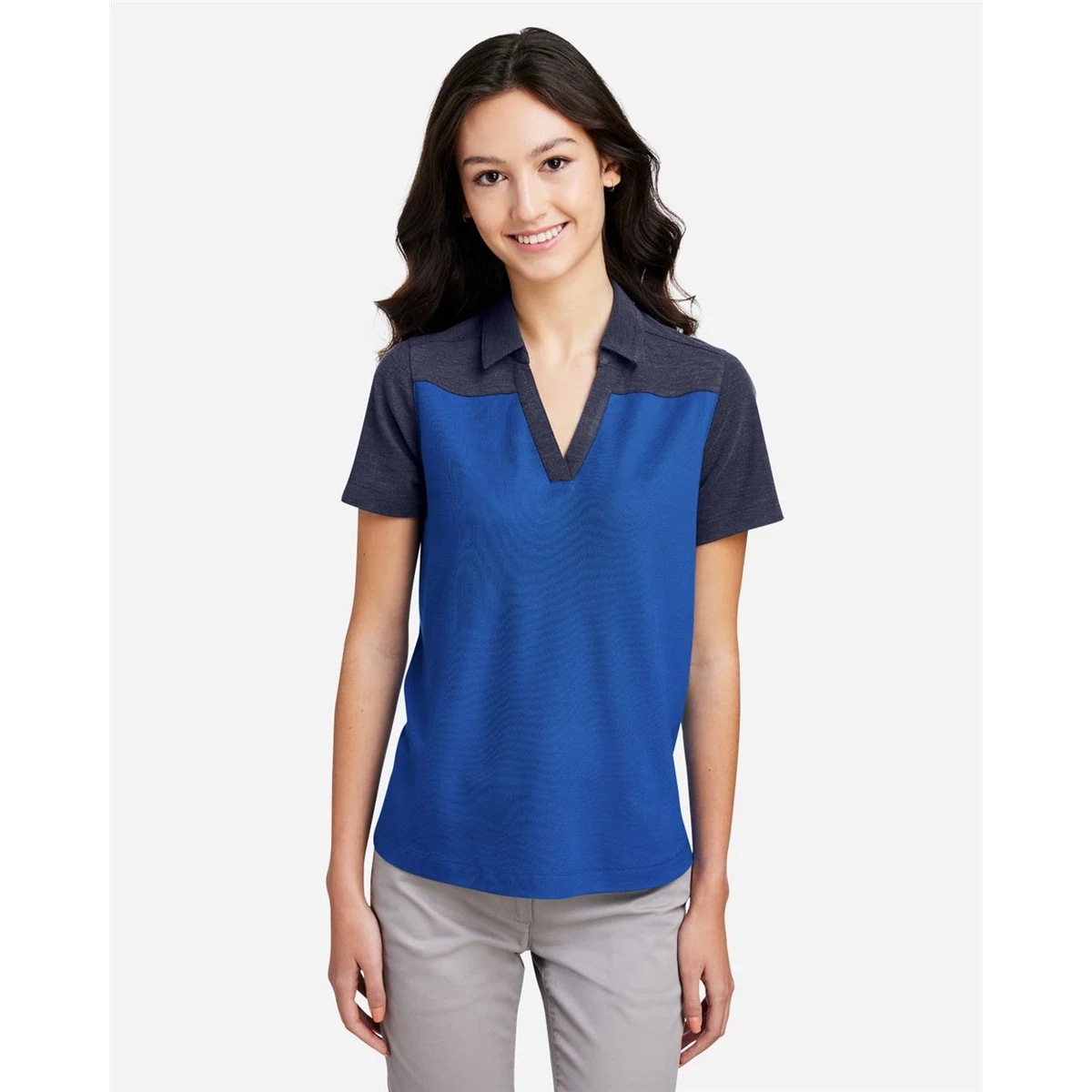 Women's Fusion ChromaSoft™ Colorblock Polo - CE112CW 1