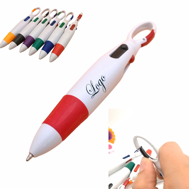 4-in-1 Multi-color Pen With Carabiner