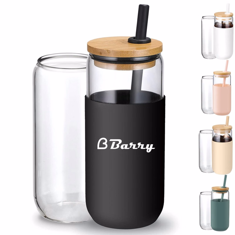 20oz Glass Water Tumbler with Silicone Protective Sleeve